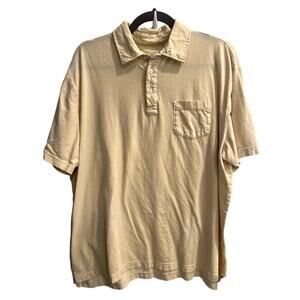 Vineyard Vines Men's Size Large Yellow Cotton Polo Style Top